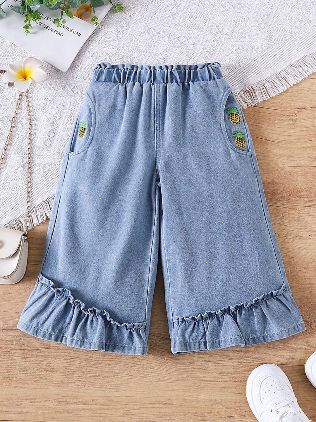 INCLUD Girls Straight Legs Denim Capri