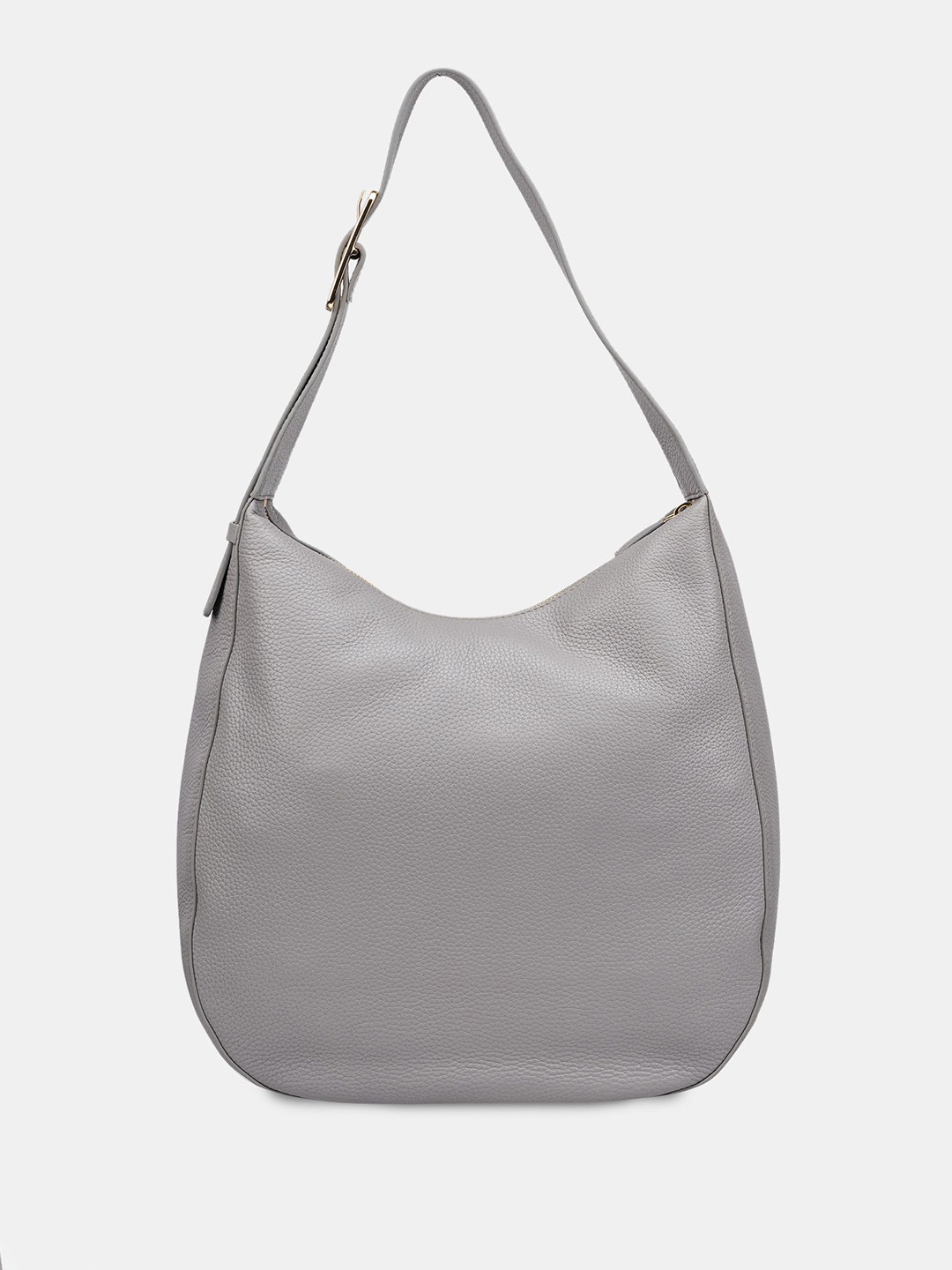 GIOIA Women Grey Leather Alma Hobo II Shoulder Bag