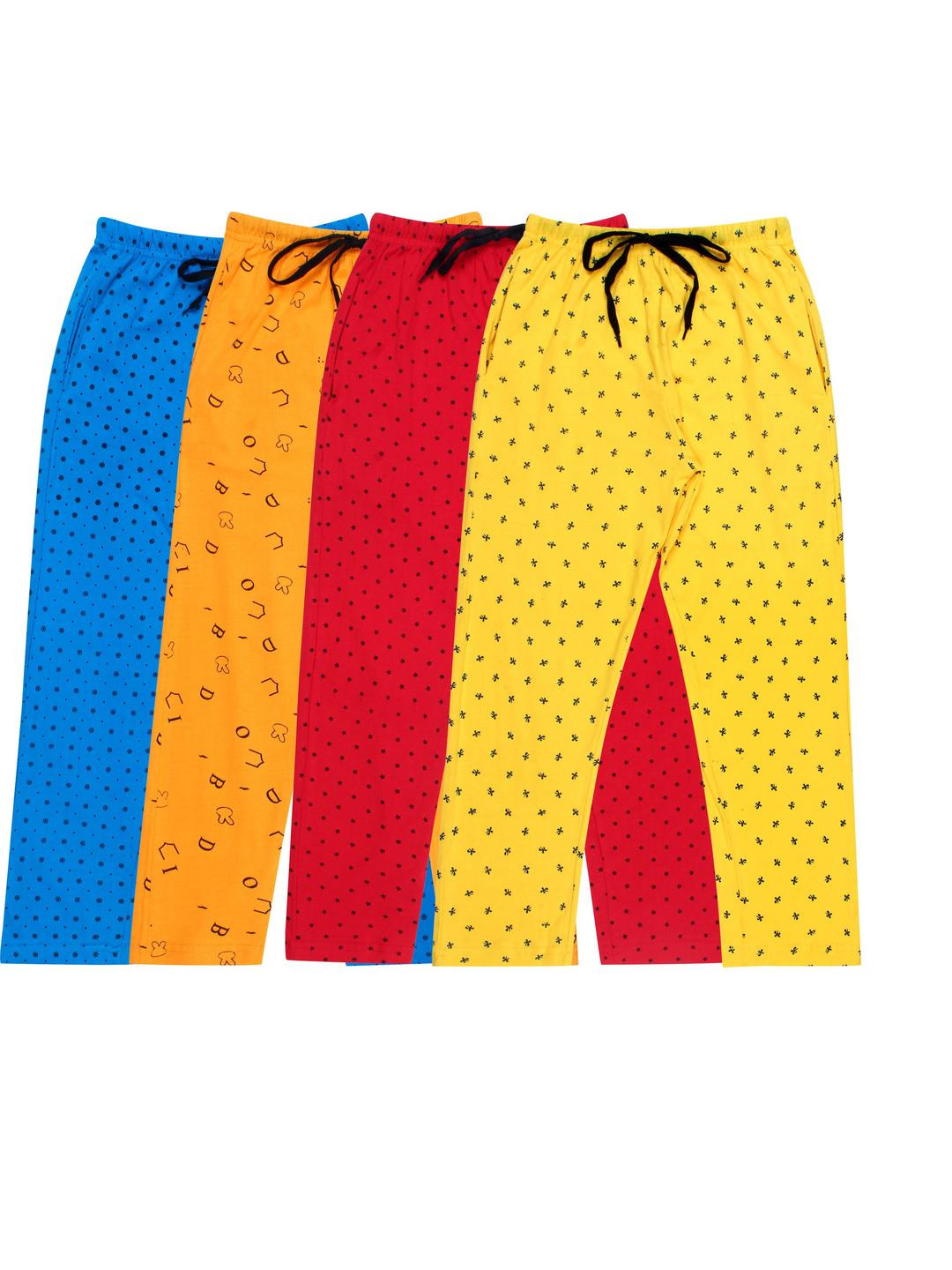 Fasha Kids-Unisex multi-colour Cotton Pyjamas combo of 4