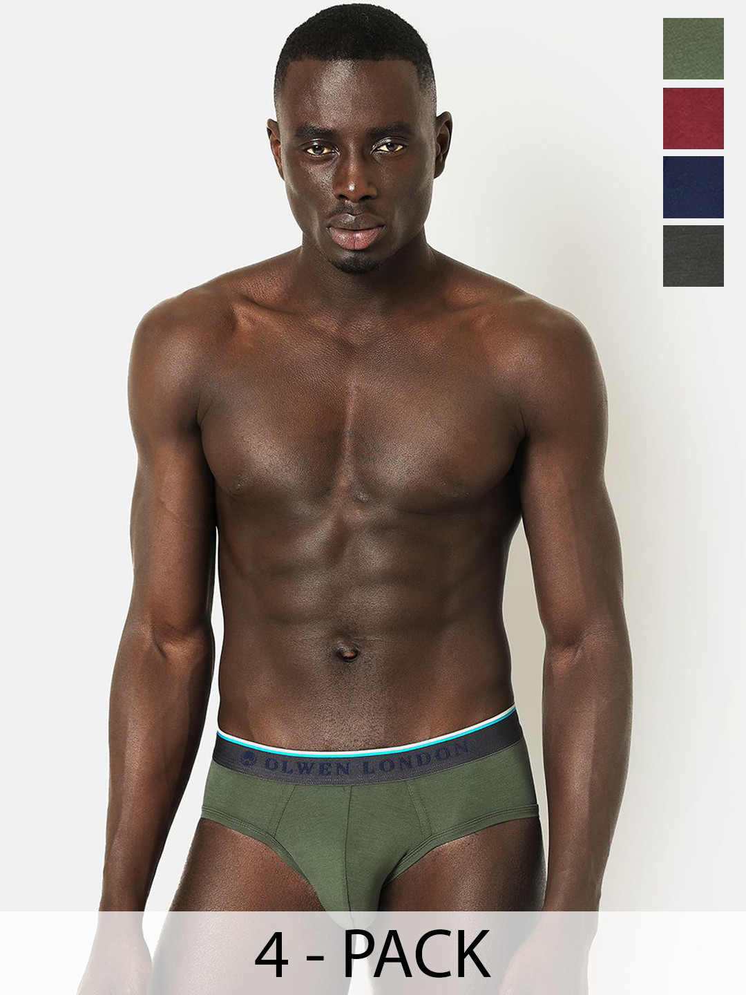 OLWEN Men Green Briefs