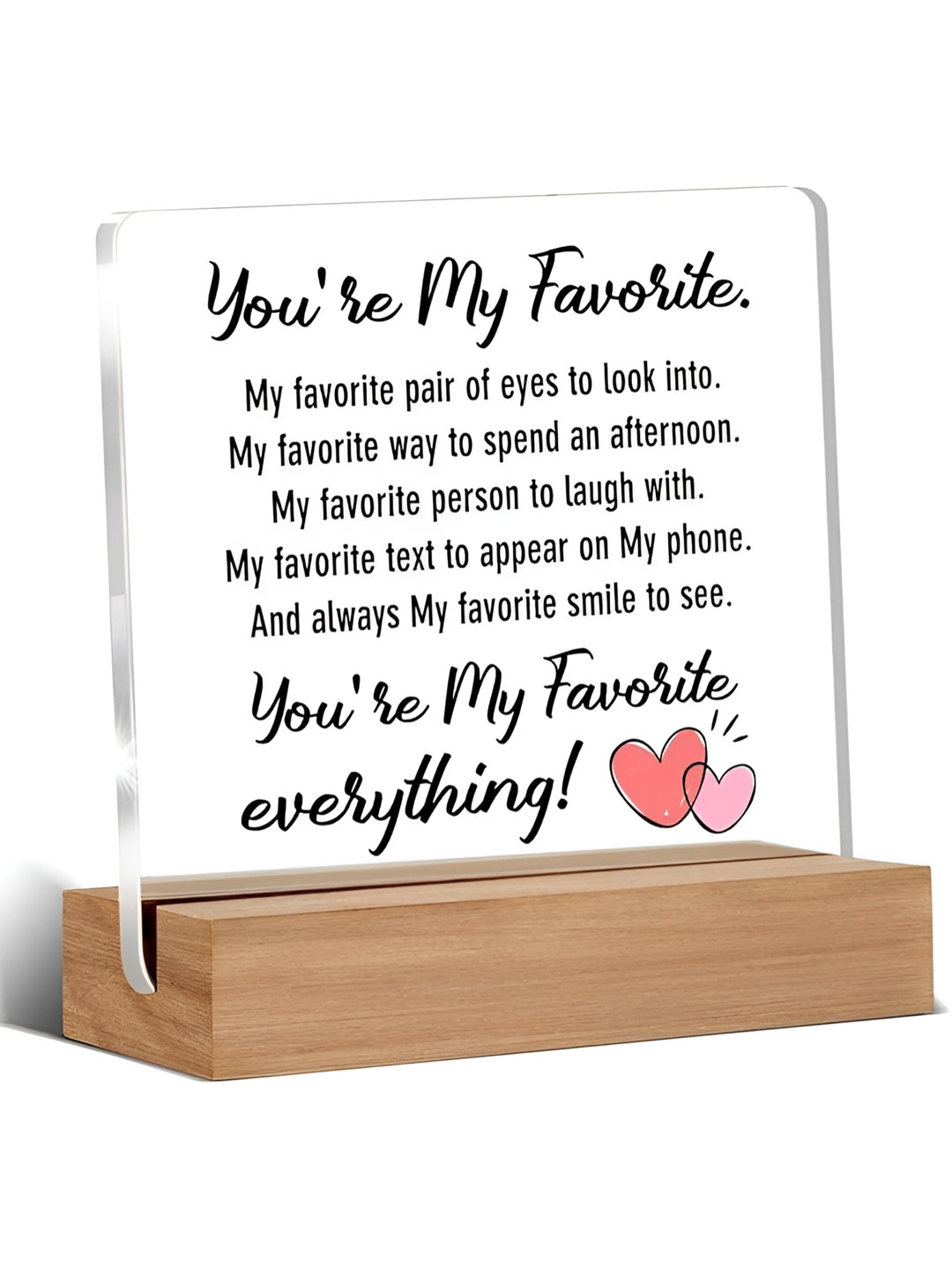 BS AMOR White & Black Inspirational Thank You Gift For Friends and Family Wooden Showpiece