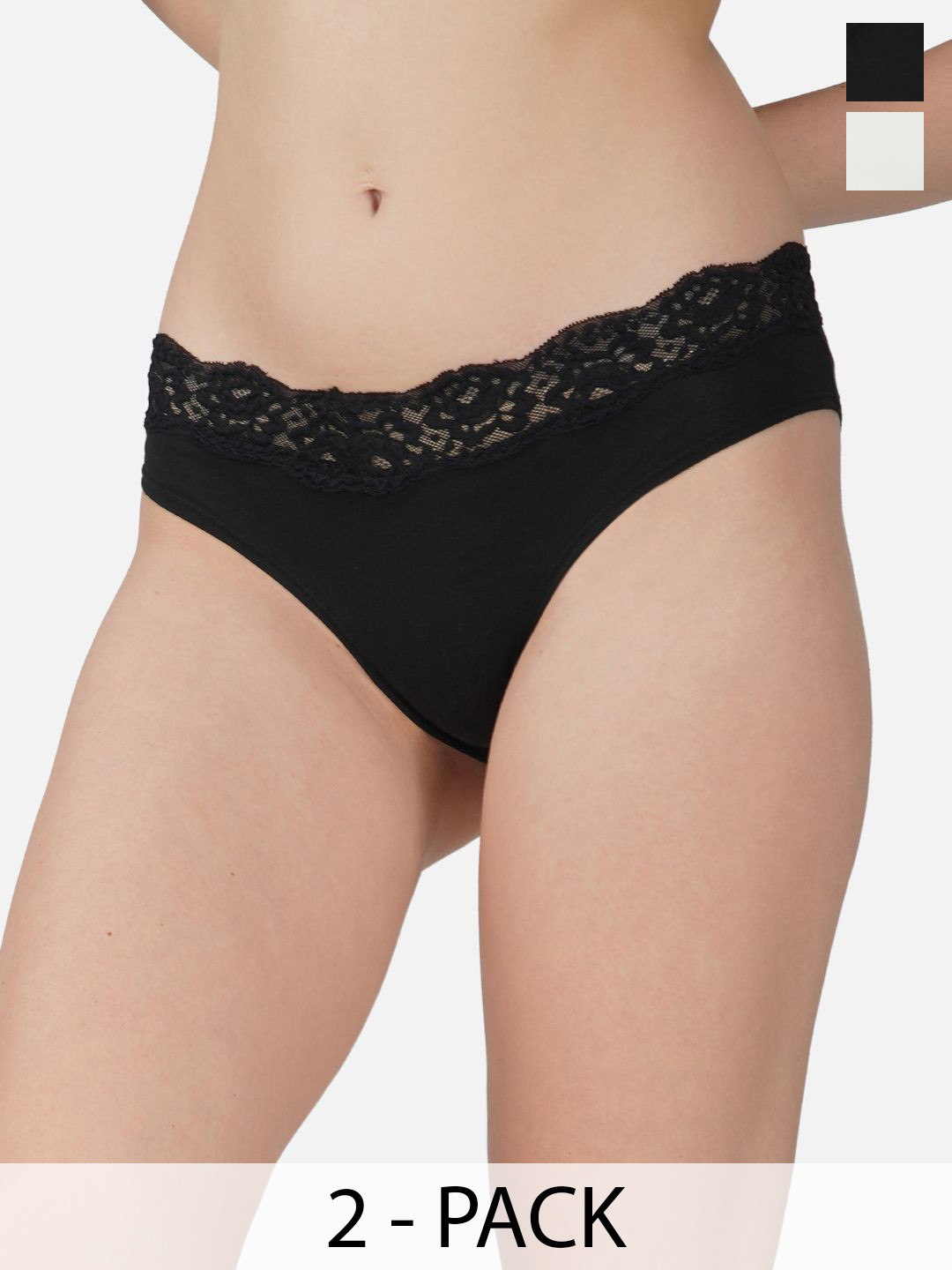 Carlton London Pack Of 2 Assorted Bikini Briefs CL-BK-S-ASST4-PO2