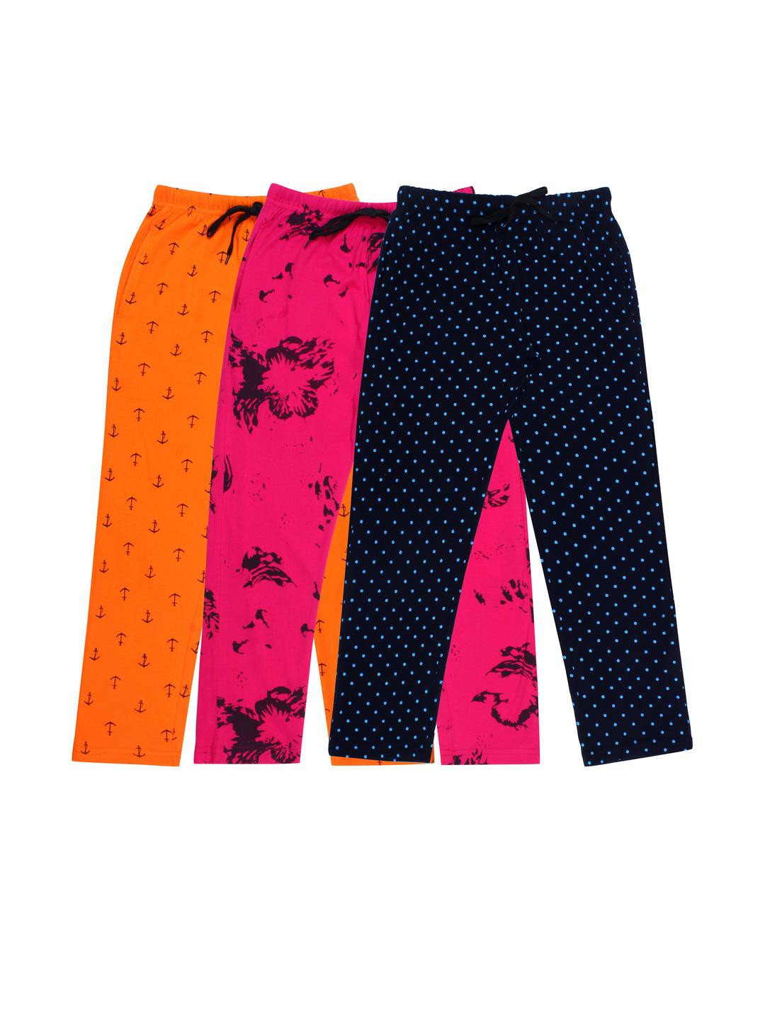 Fasha Kids-Unisex multi-colour Cotton Pyjamas combo of 3