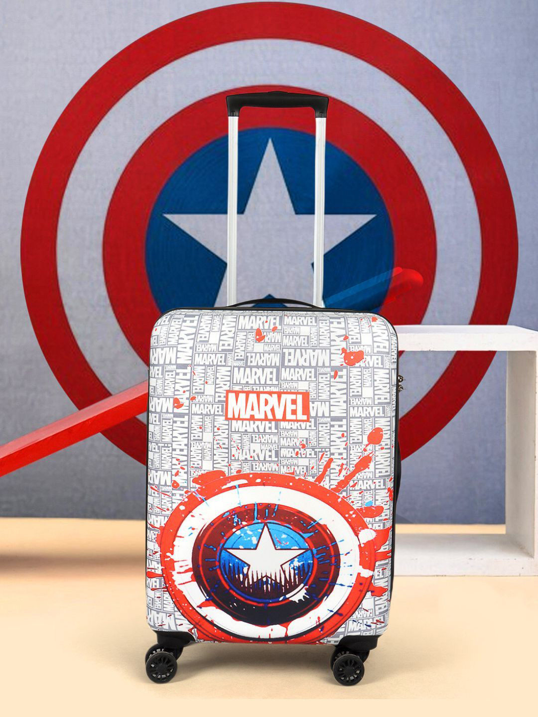 NOVEX Boys Printed Hard-Sided Medium Trolley Bag