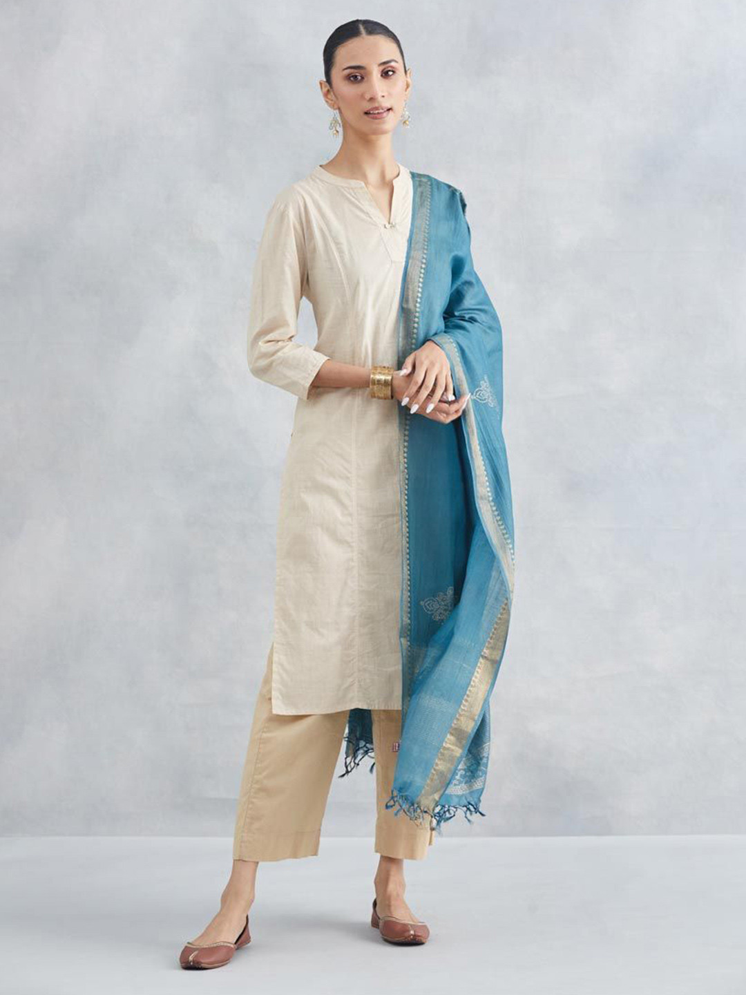 Fabindia Hand Block Printed Dupatta