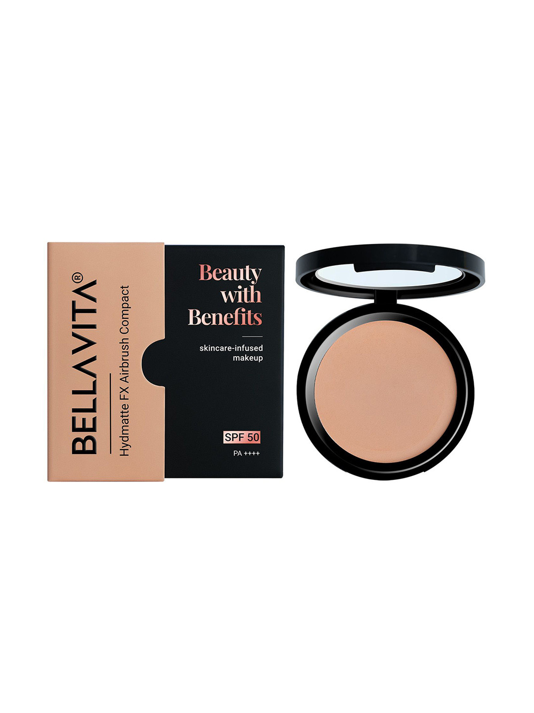 Bella Vita Organic Hydmatte FX Airbrush Compact With Vitamin E - 10 gm - Warm Nude - 03