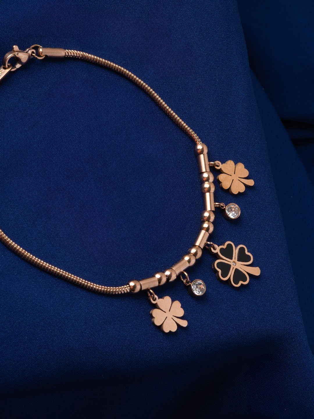 VOGUE PANASH Anti Tarnish 18KT Gold-Plated Charms Bracelet