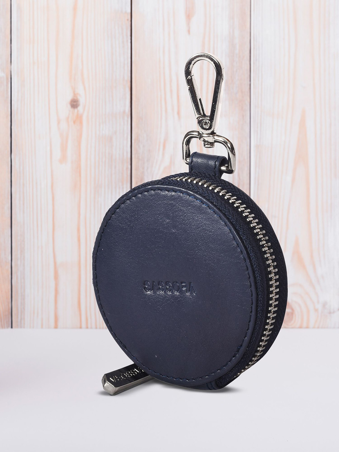Sassora Leather Round Shape Zip Around Wallet