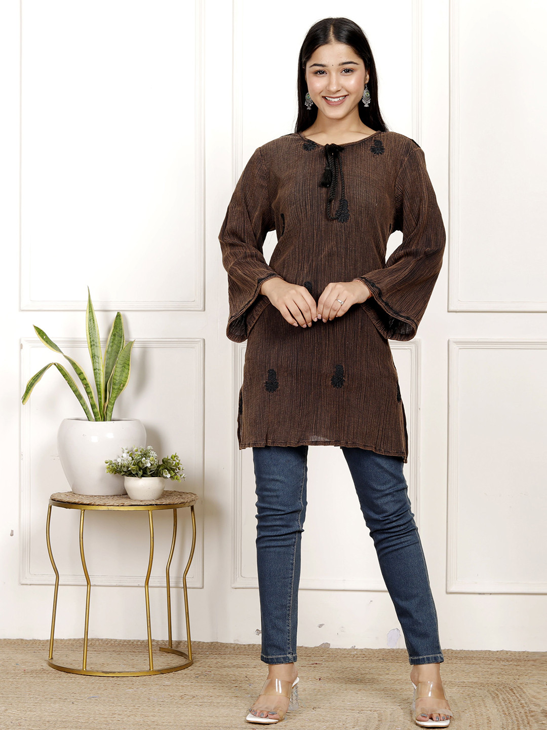 SAKURA Embroidered Tunic