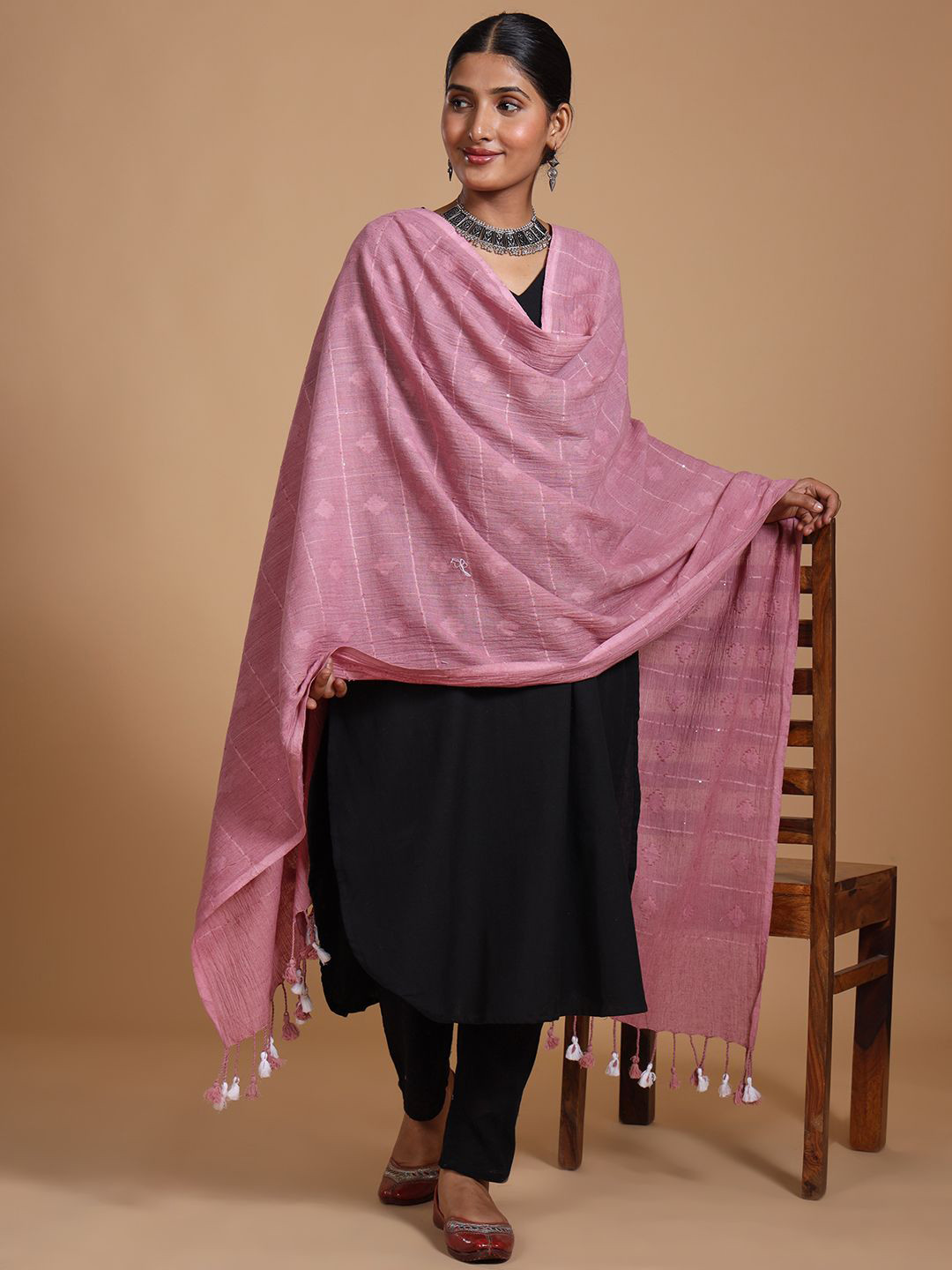 Taavi Buti Woven legacy Work Pure Cotton Dupatta
