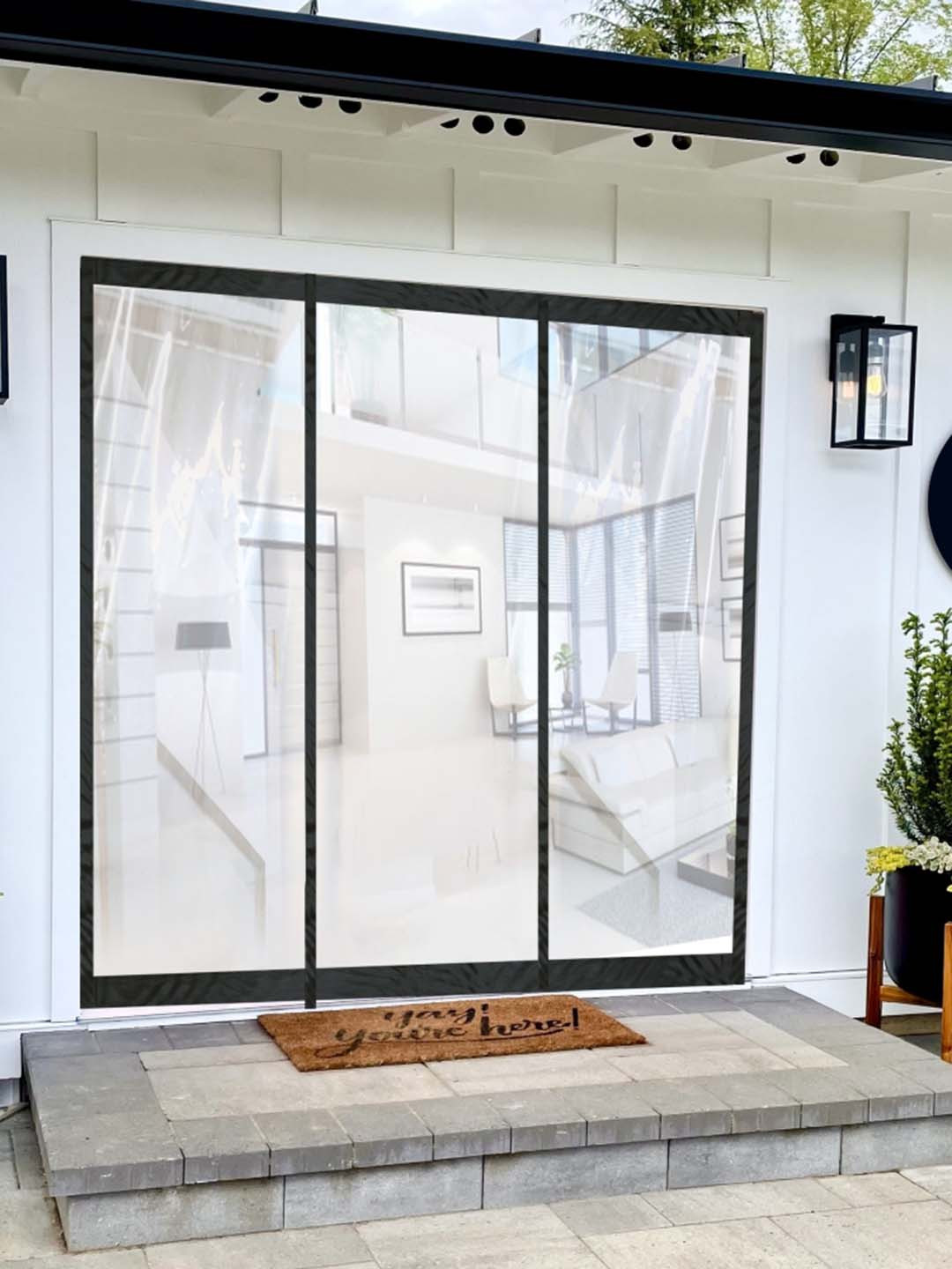 Stylista Transparent Insulated Magnetic Door Curtain - 64 x 130 inch - PVC thickness 0.3mm