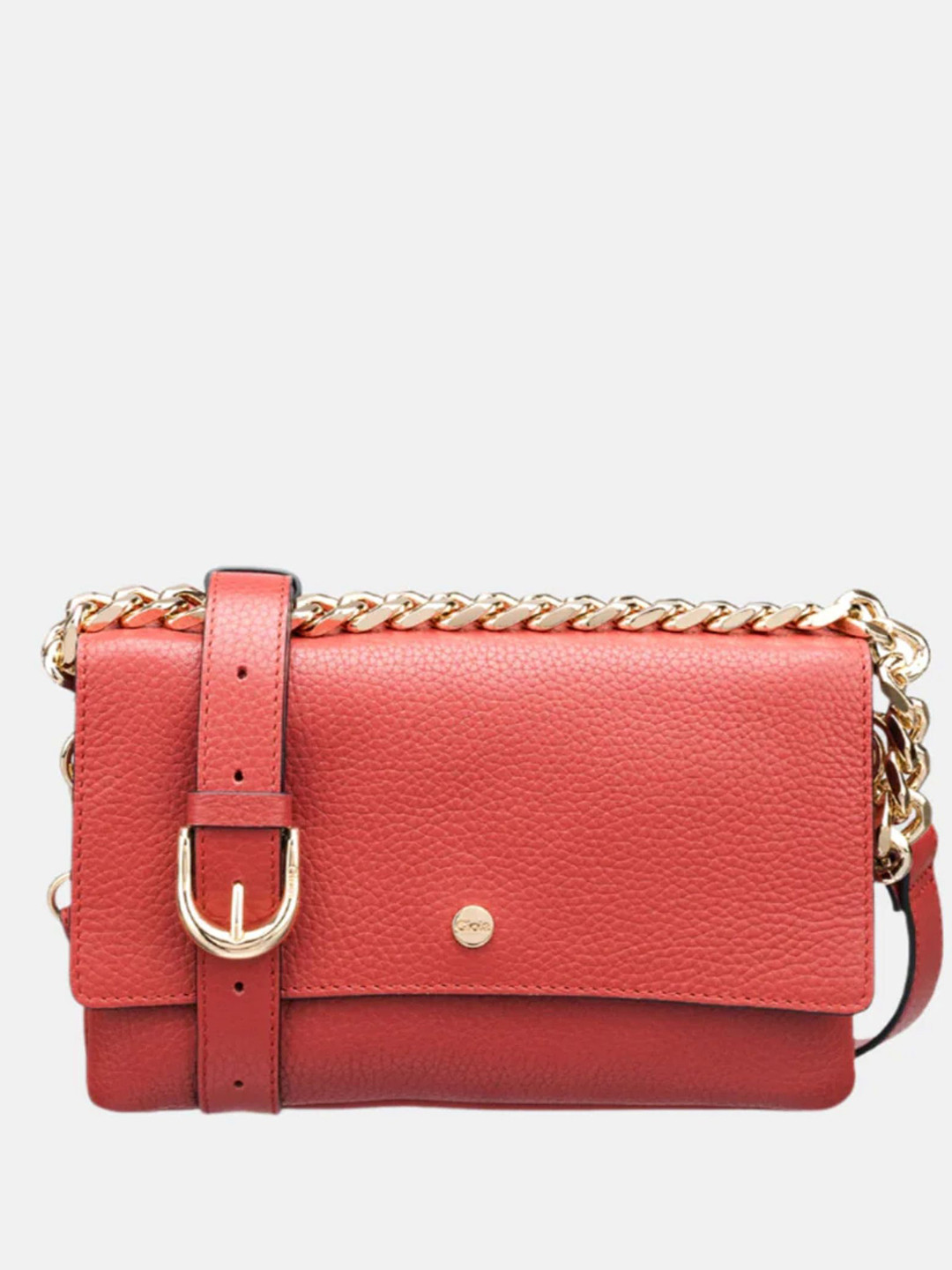 GIOIA Women Red Leather Anna Small Crossbody Bag