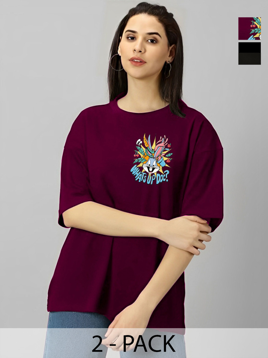 Kushi Flyer Women Typography 2 Printed Mandarin Collar Pockets T-shirt
