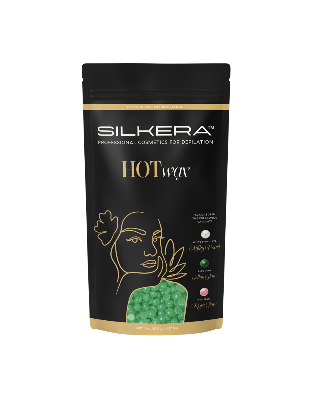 SILKERA Hot Film Wax With Aloevera - 500 g