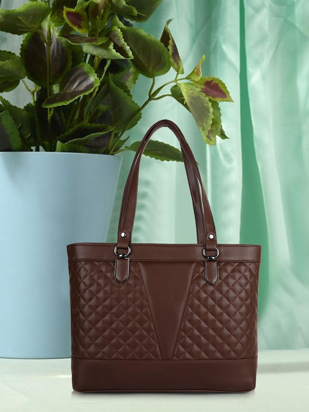 Lancer Textured Shoulder Bag with Quilted