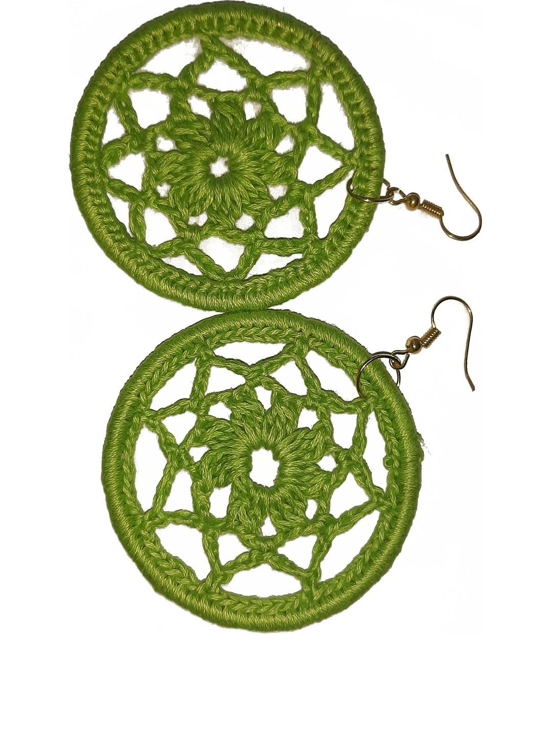 My Little Princess Knitted Circular Drop Earrings