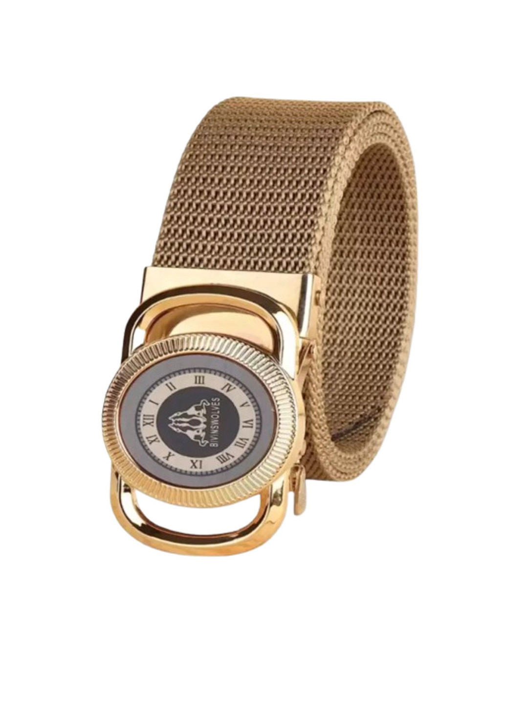 Niddleman Men Woven Slider Buckle Slim Belt