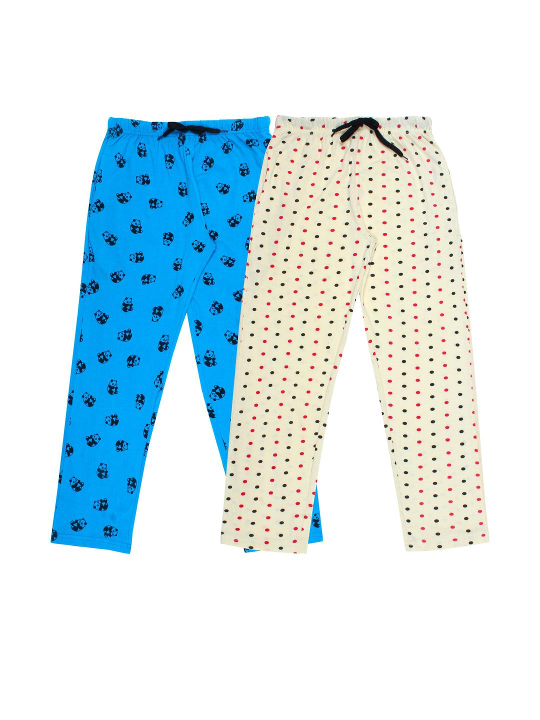 Fasha Kids Pack of 2 Kung Fu Panda Printed Cotton Slim Fit Track Pants