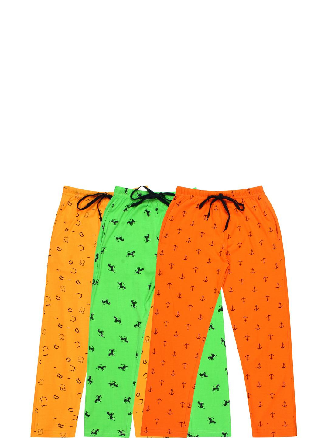 Fasha Girls multi-colour Cotton Pyjamas combo of 3