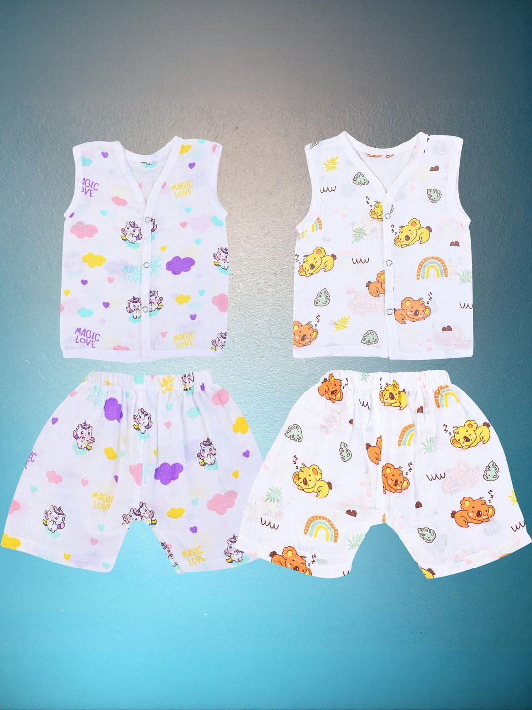 MumsLap Kids Pack of 2 Printed Organic Cotton Shorts