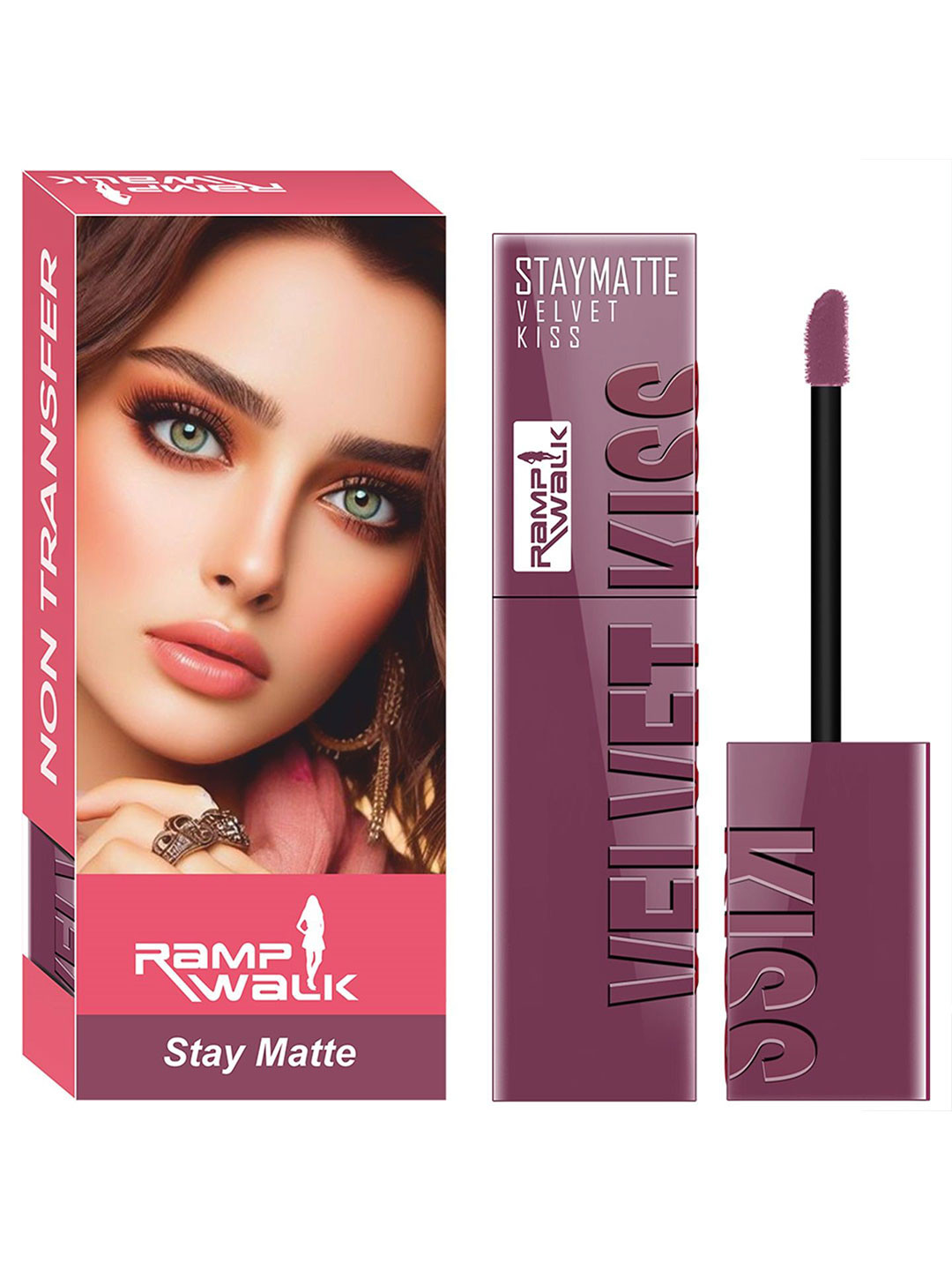 Ramp Walk Stay Matte Velvet Kiss Waterproof Liquid Lipstick 3.5ml - Dark Mauve 06
