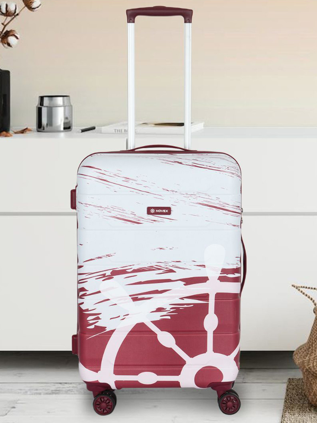 NOVEX Printed Small Hard-Sided Trolley Bag