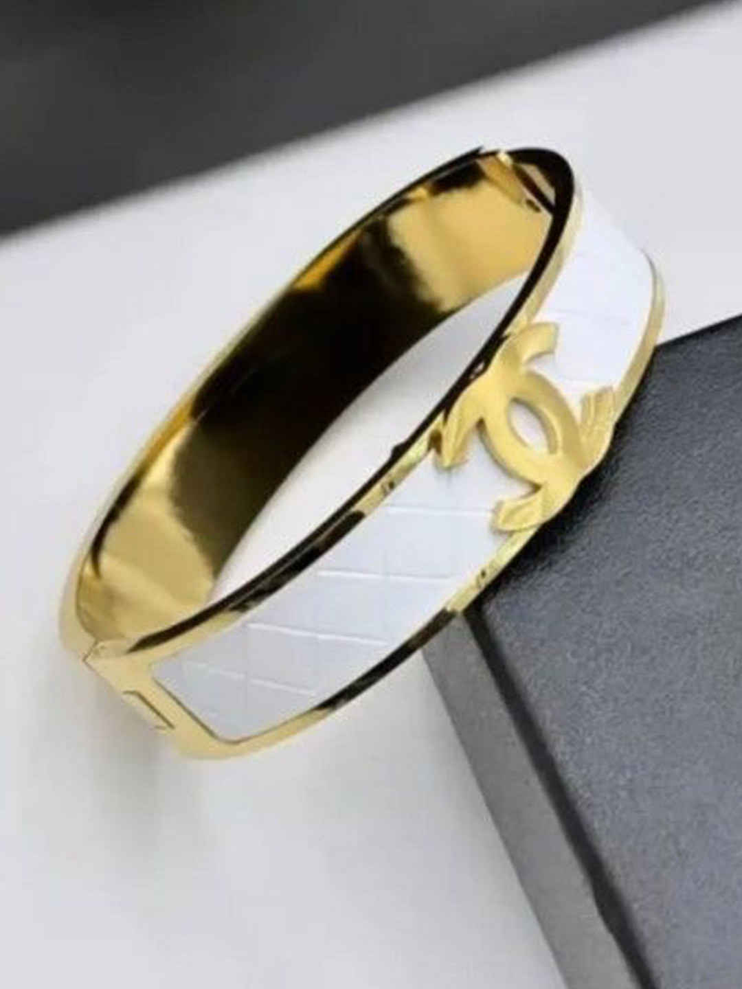 Lovemi Movements Gold-Plated Stainless Steel Bangle-Style Bracelet