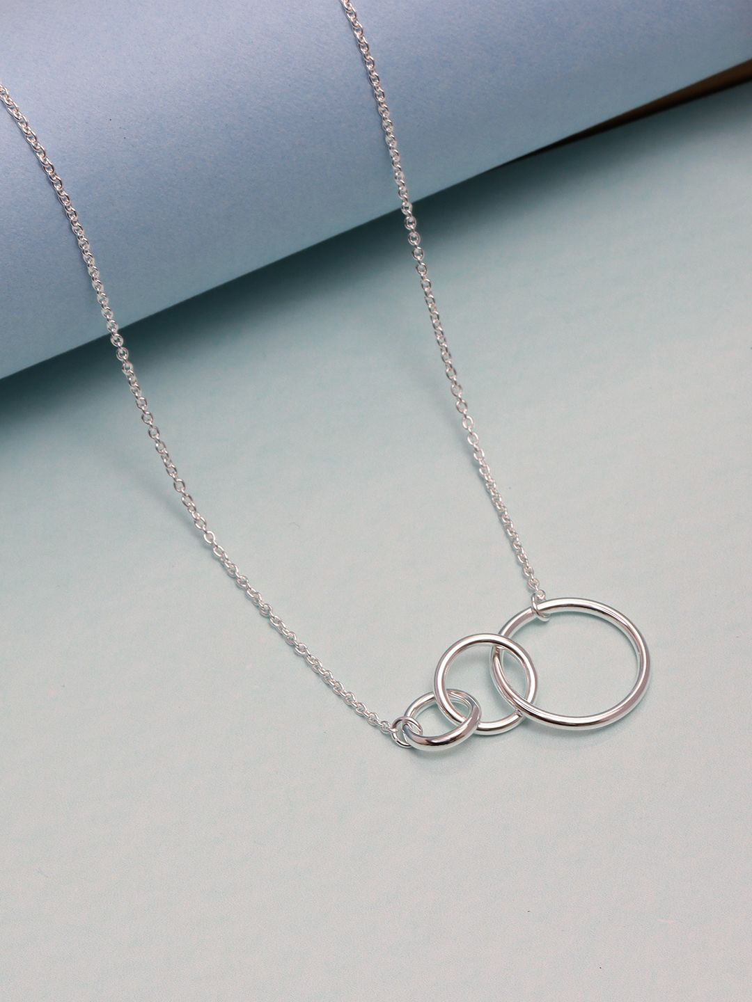 LeCalla 925 Sterling Silver-Plated Circle of Life Chain