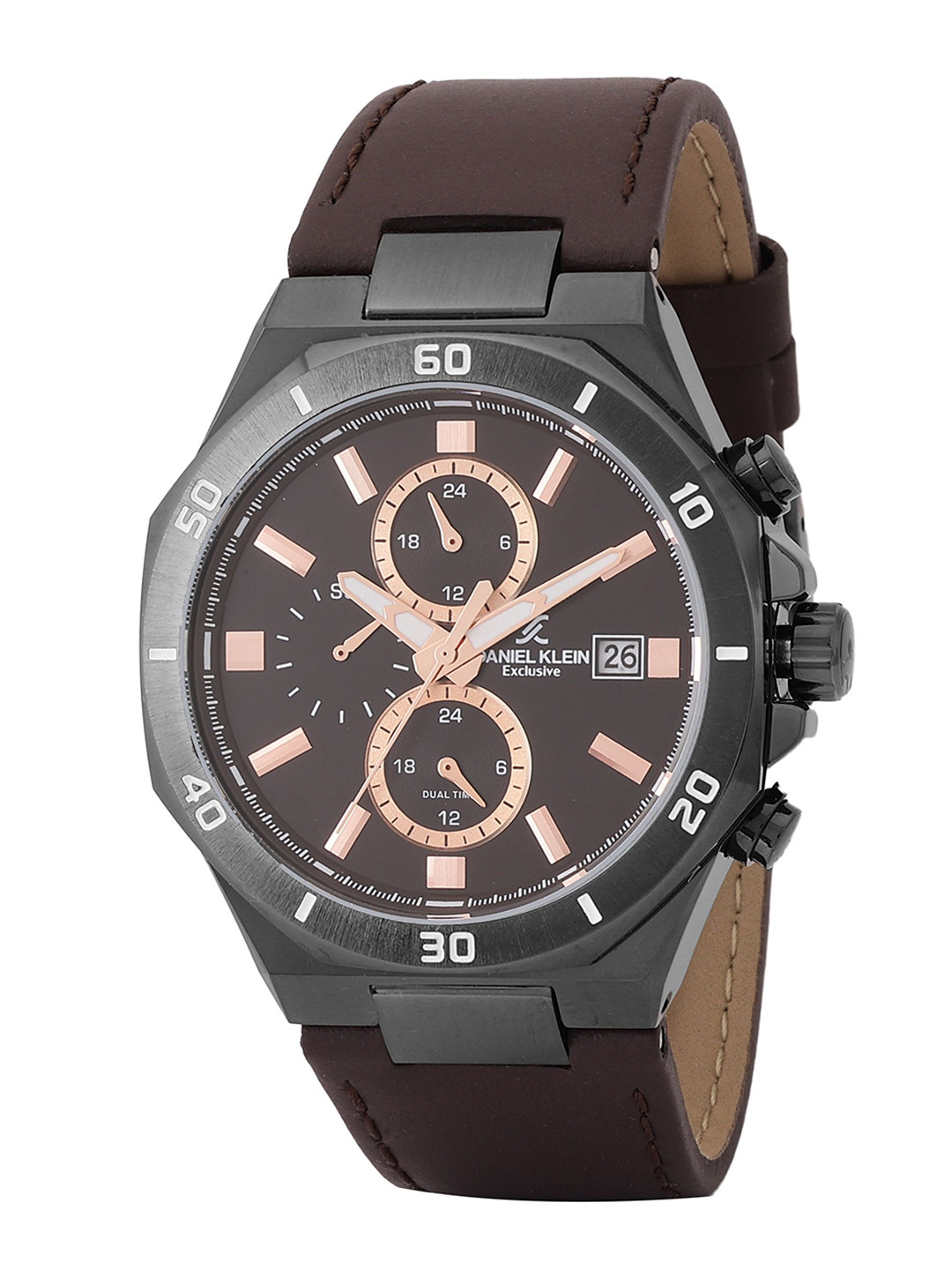 Daniel Klein Exclusive Unisex Dial & Leather Straps Analogue Watch DK.1.14003-5