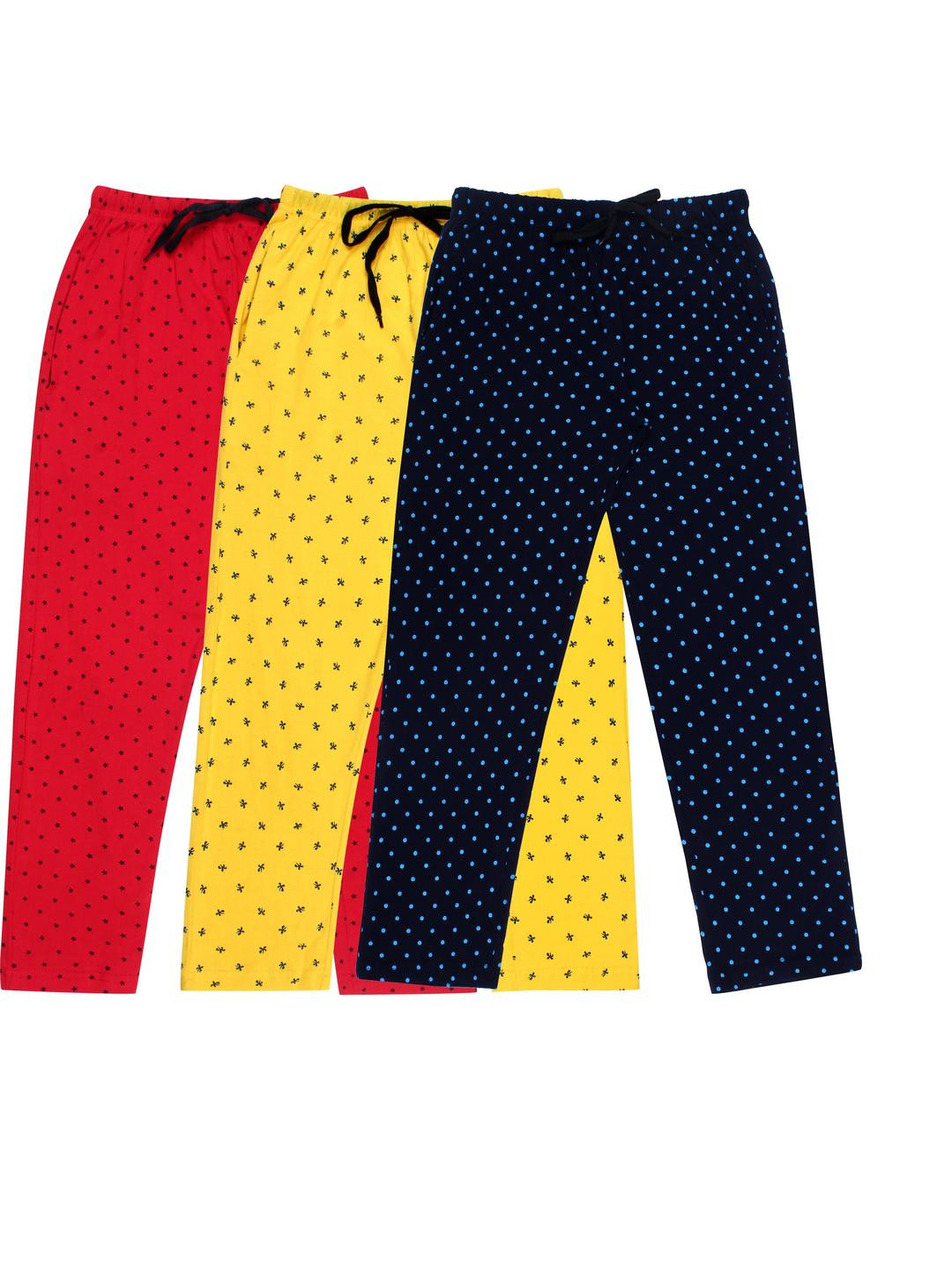 Fasha Kids-Unisex multi-colour Cotton Pyjamas combo of 3