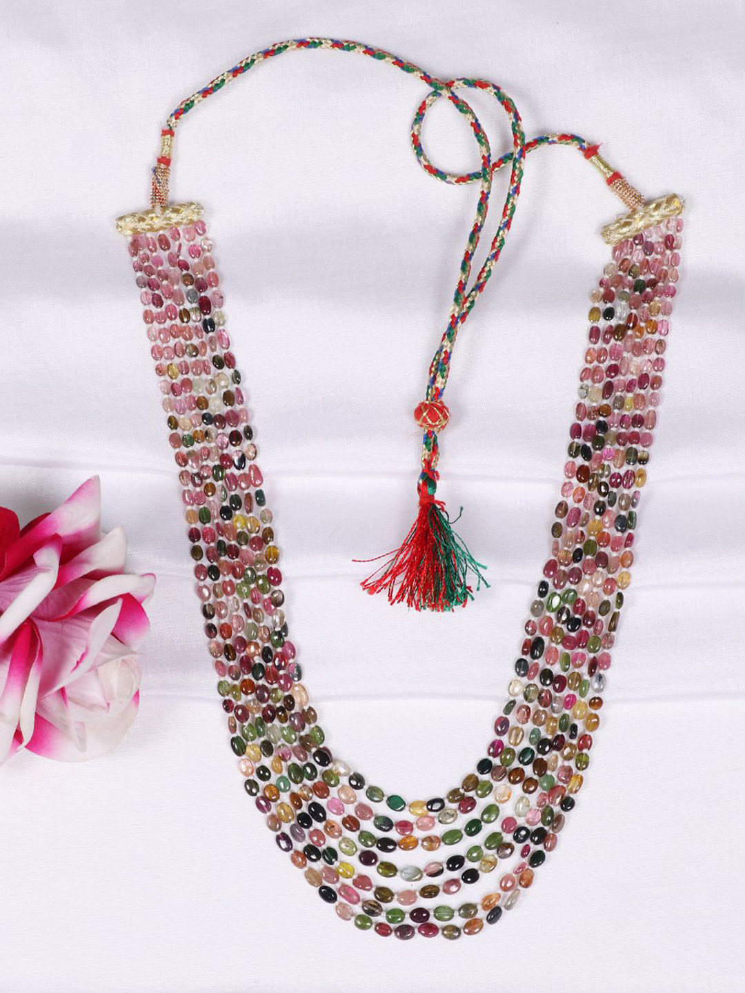 Raj Gems Tourmaline Gemstone Layered Necklace