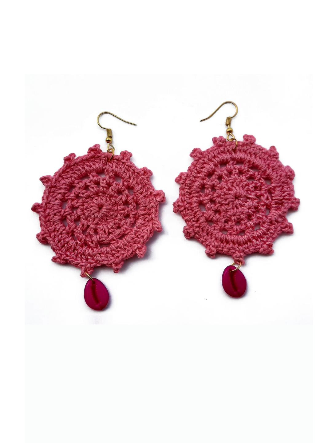 My Little Princess Circular CrochetDrop Earrings