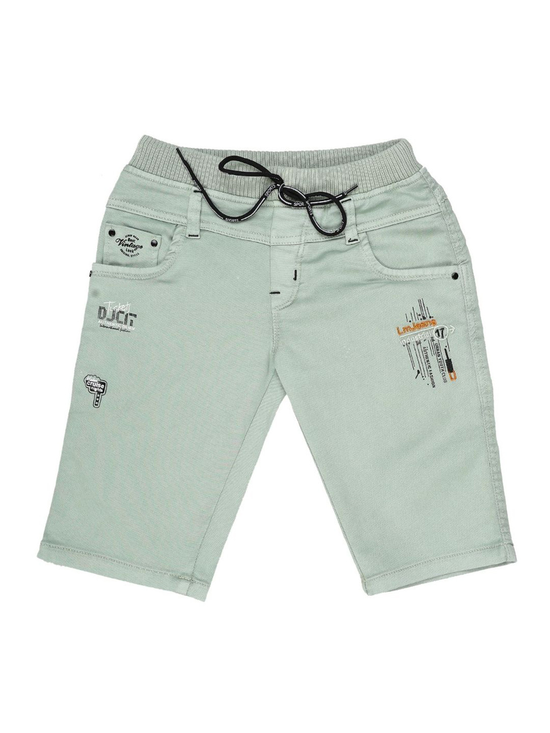 DUPER Boys Printed Mid-Rise Denim Shorts