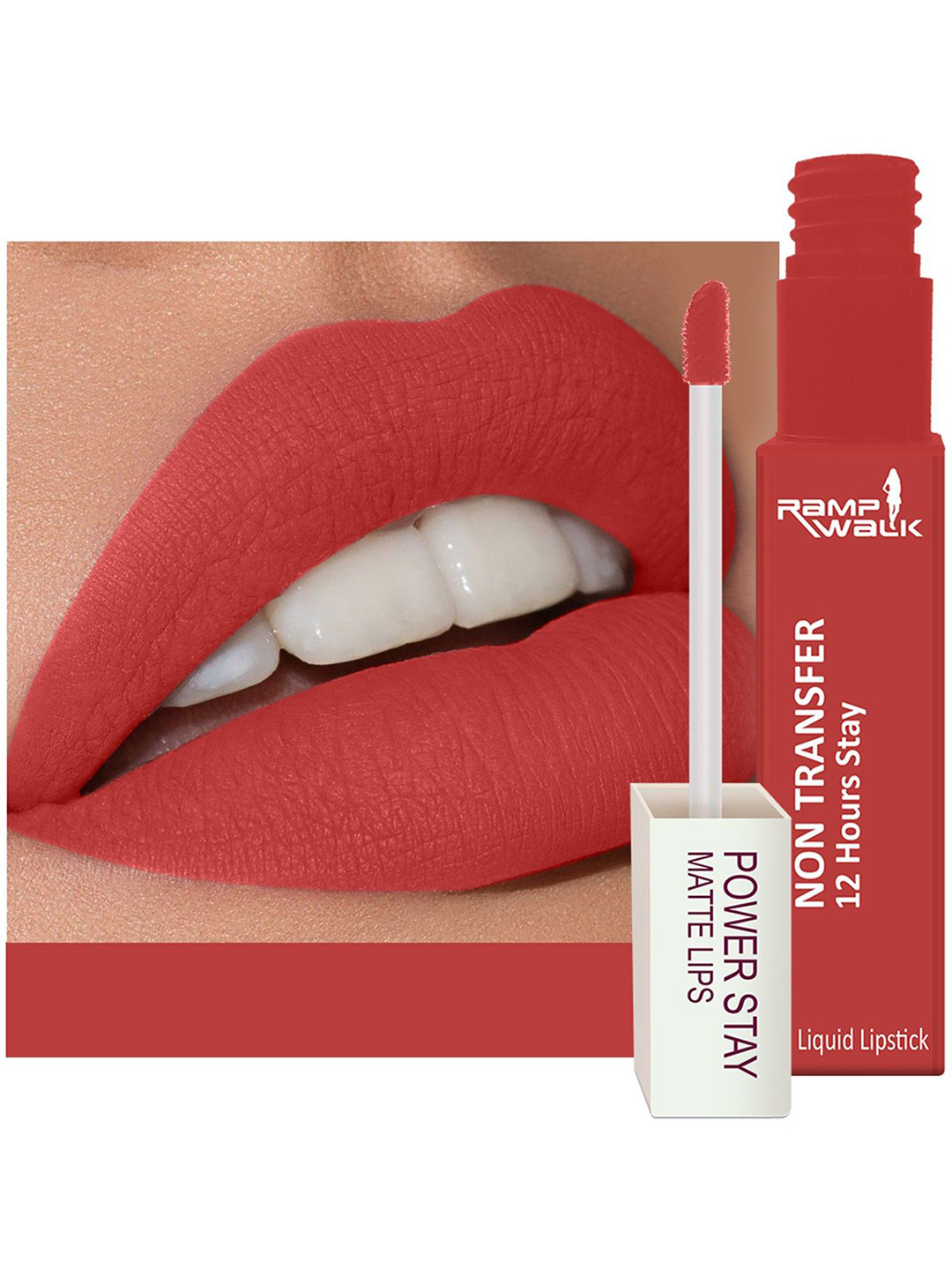 Ramp Walk Powerstay Non-Transfer 12-Hour Long Lasting Liquid Lipstick- 5 ml- Red- 01