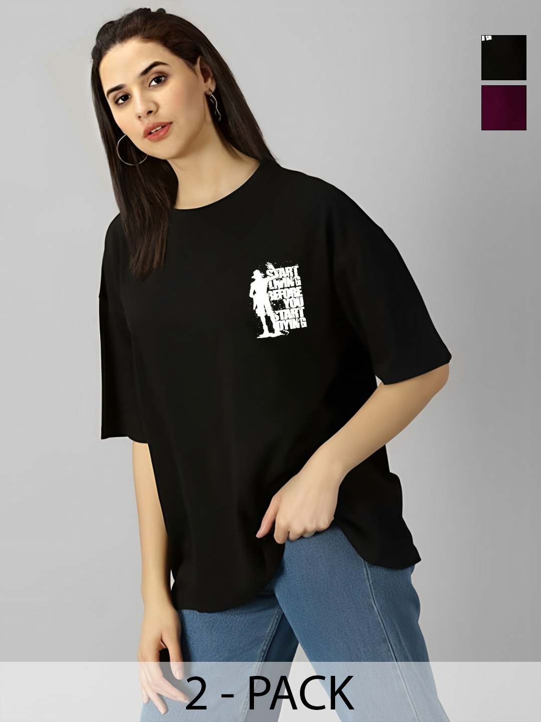 Kushi Flyer Women 2 Printed Mandarin Collar T-shirt