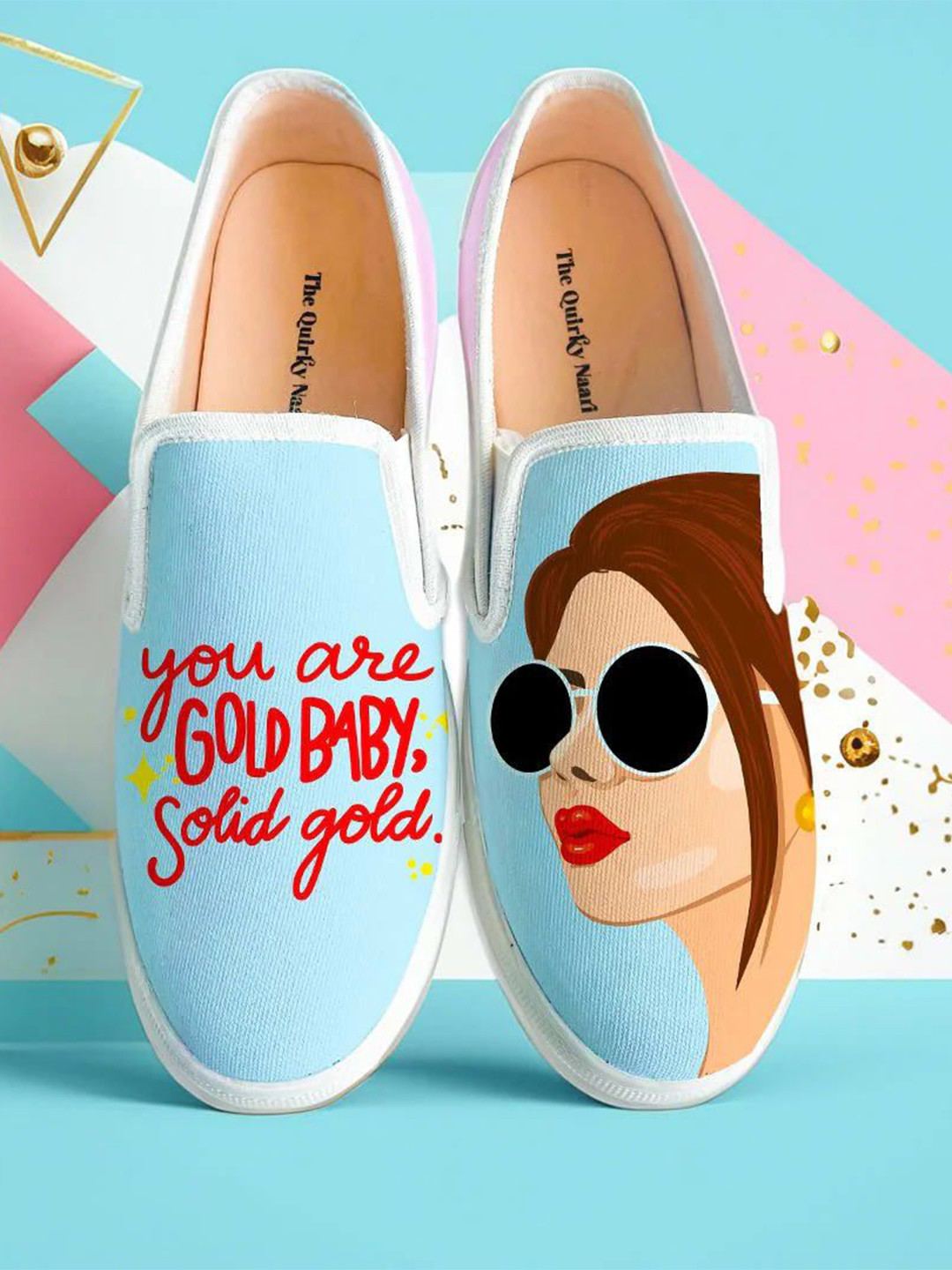 THE QUIRKY NAARI Women Printed Golden Girl Slipons Espadrilles