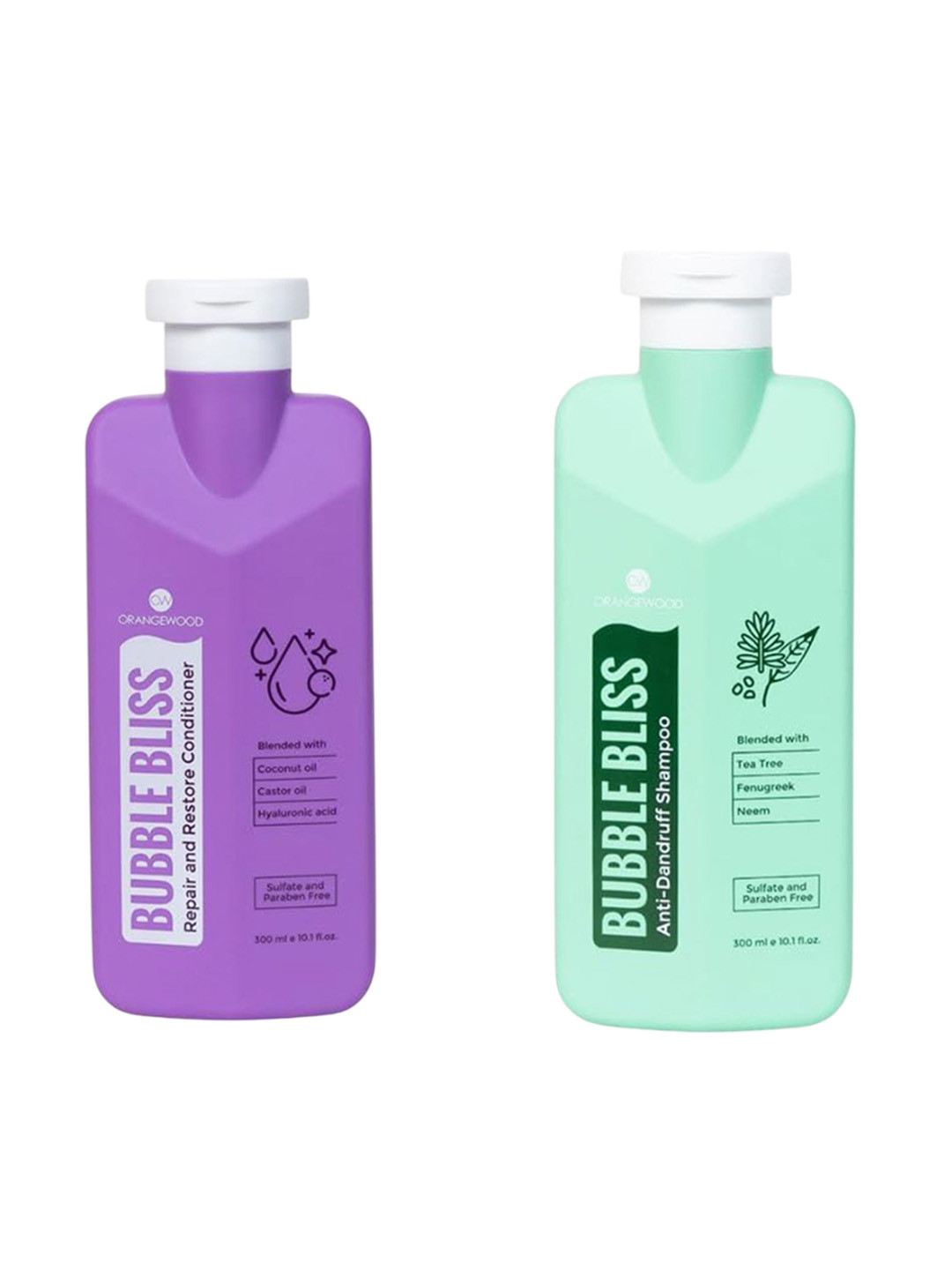 ORANGEWOOD Set Of 2 Bubble Bliss Anti-Dandruff Shampoo & Repair Conditioner - 300 ml Each