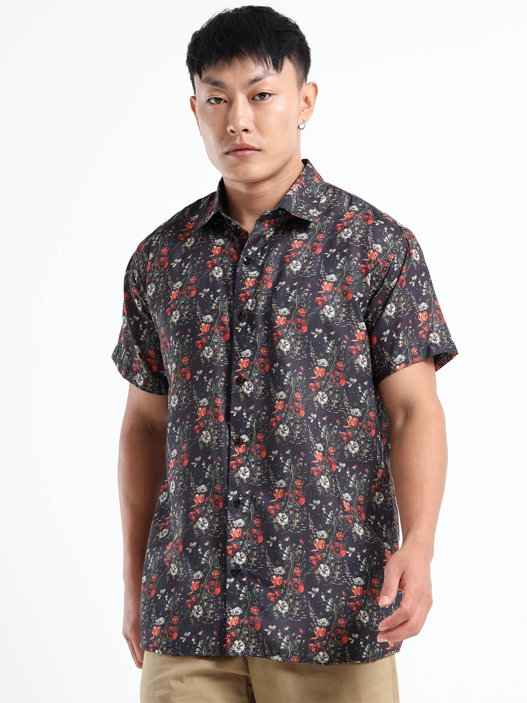 THE BEETEL HOUSE Vintage Floral Printed Casual Shirt