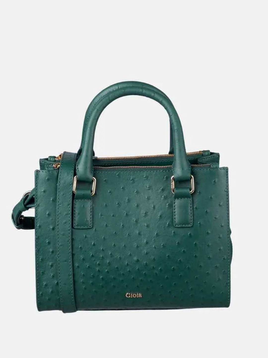 GIOIA Women Green Leather Celine Small Tote Bag