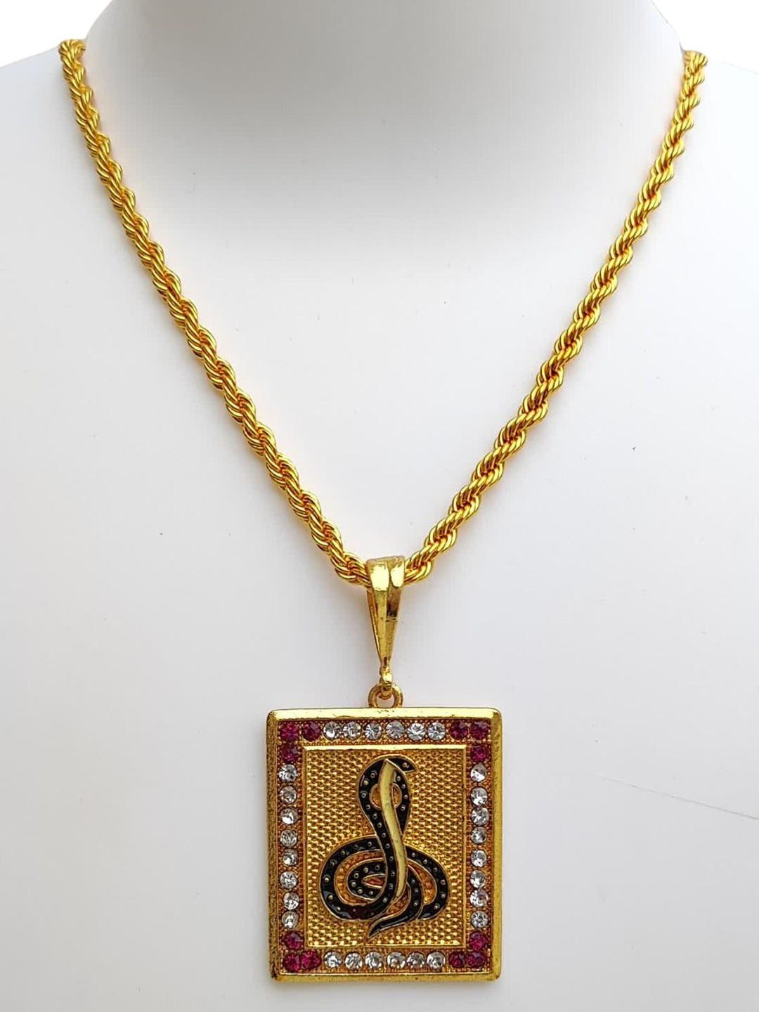 Jemeefly Gold-Plated Square Pendants with Chains