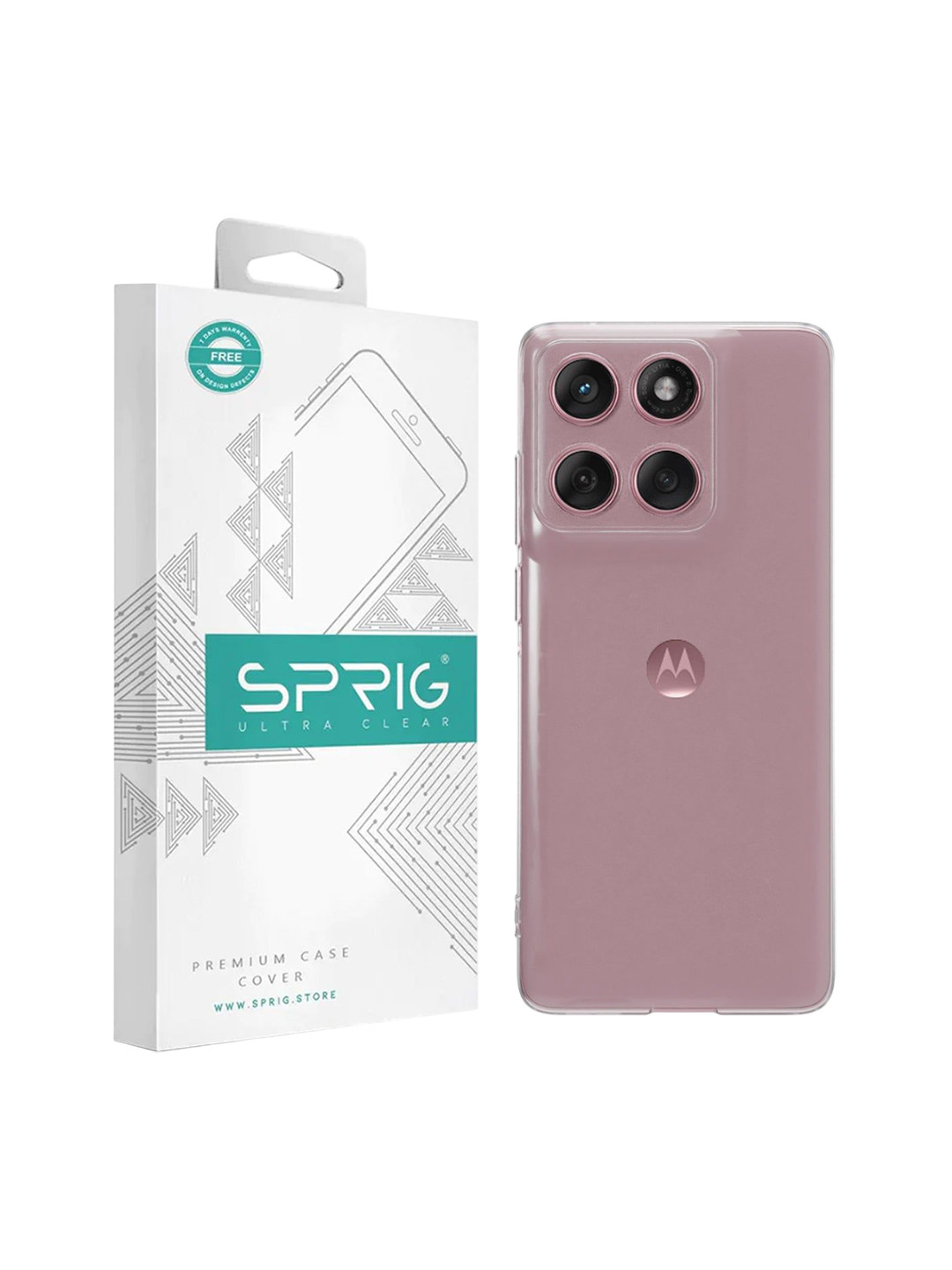 SPRIG Moto Edge 60 Fusion Transparent UV Grade Back Cover