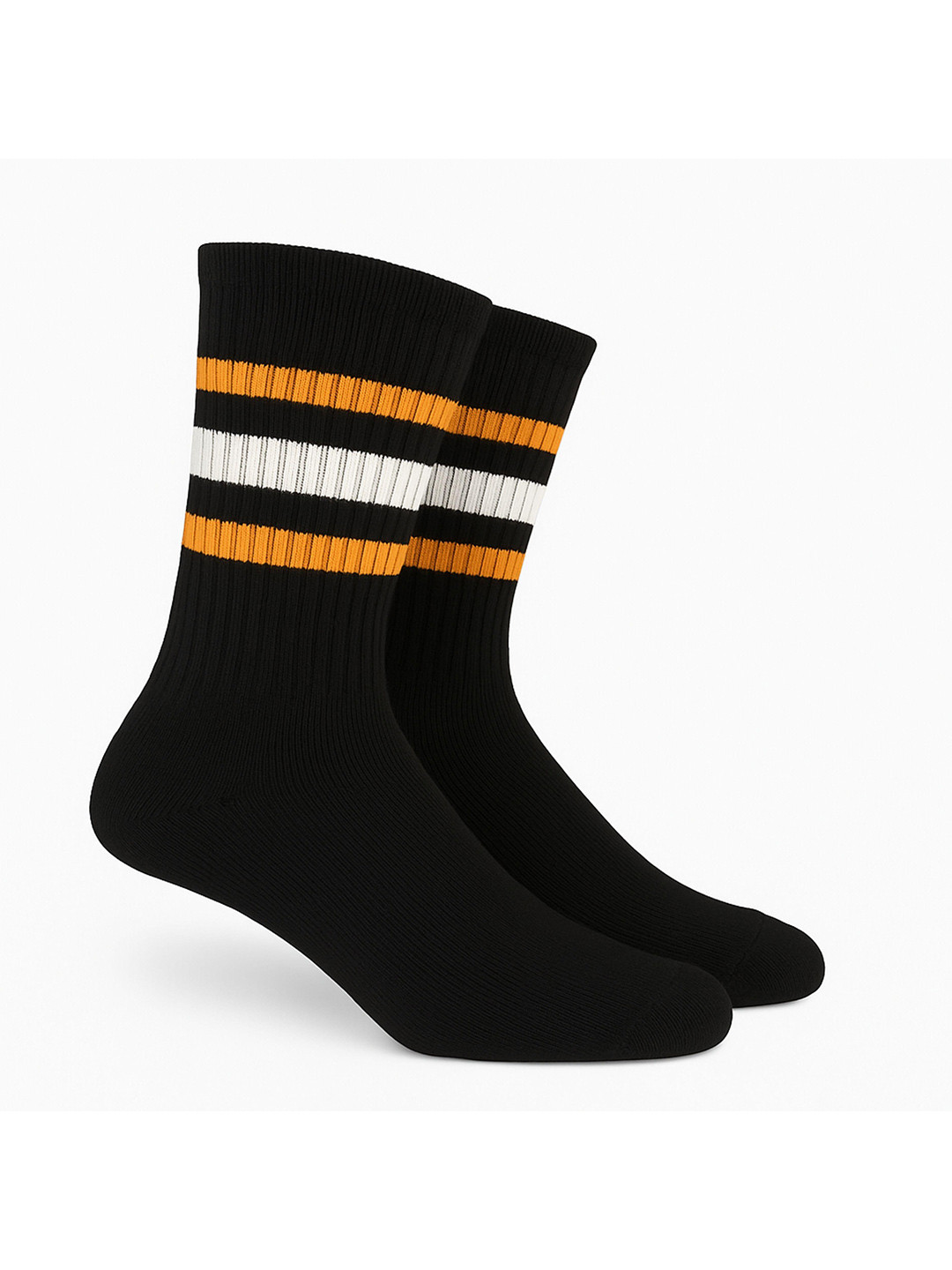 SockSoho Men Tigerline Striped Calf-Length Socks