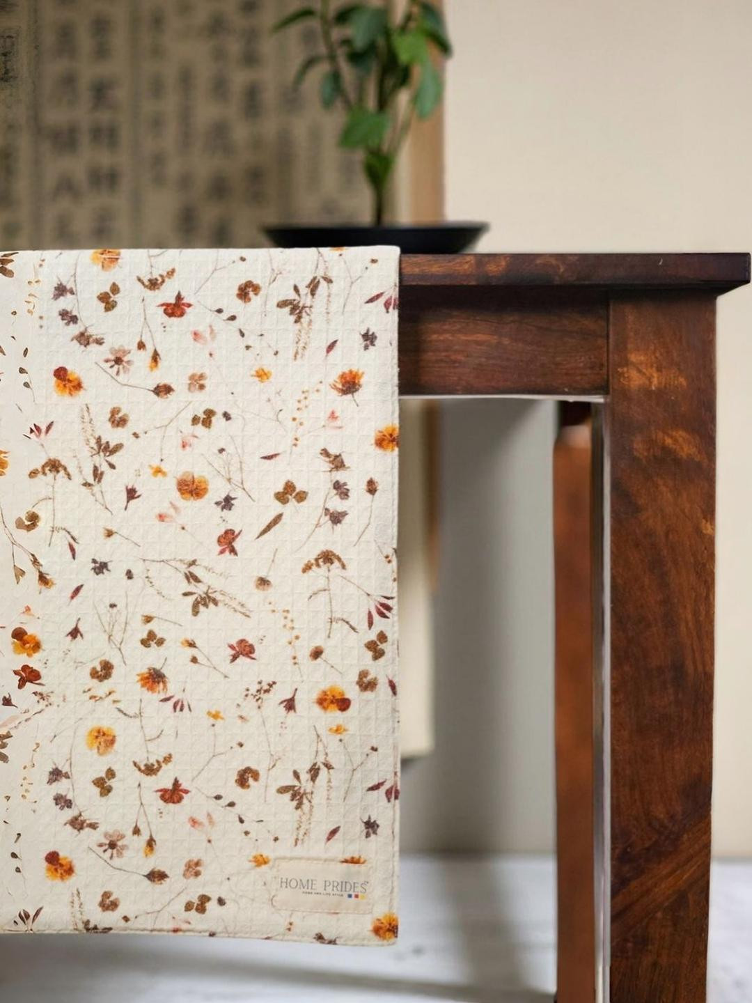 Home Prides Autumn Whisper Waffle Pure Cotton Table Runner