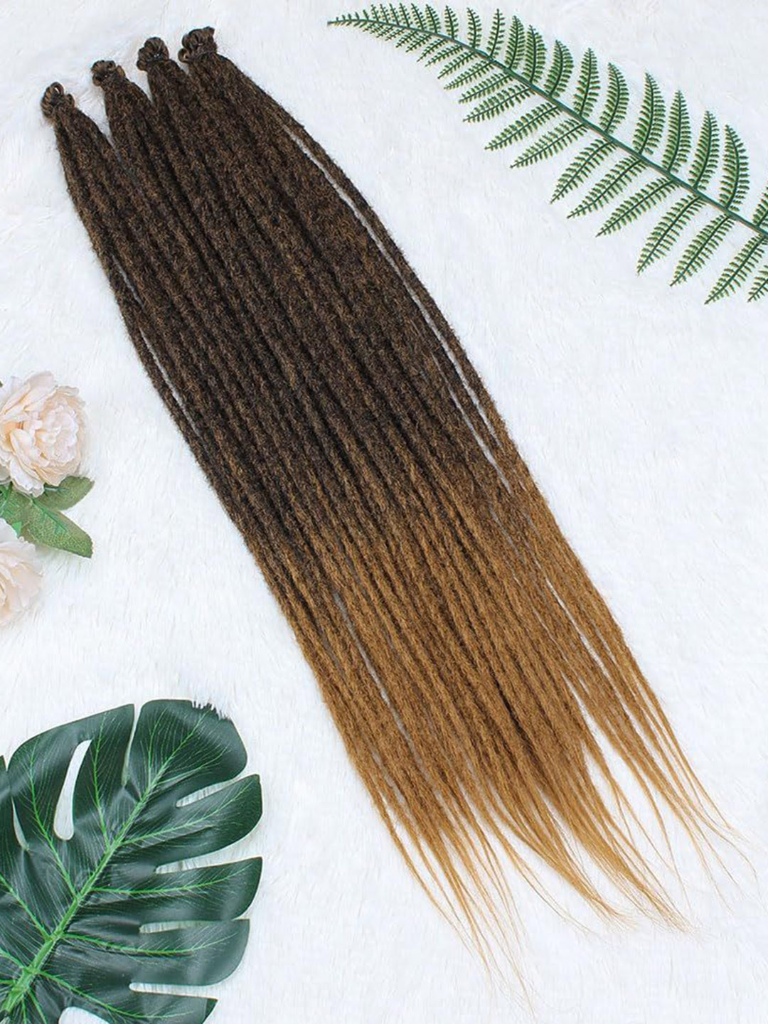 RITZKART Clip In Straight Locks Hair Extension- Golden & Black - 36 Inch