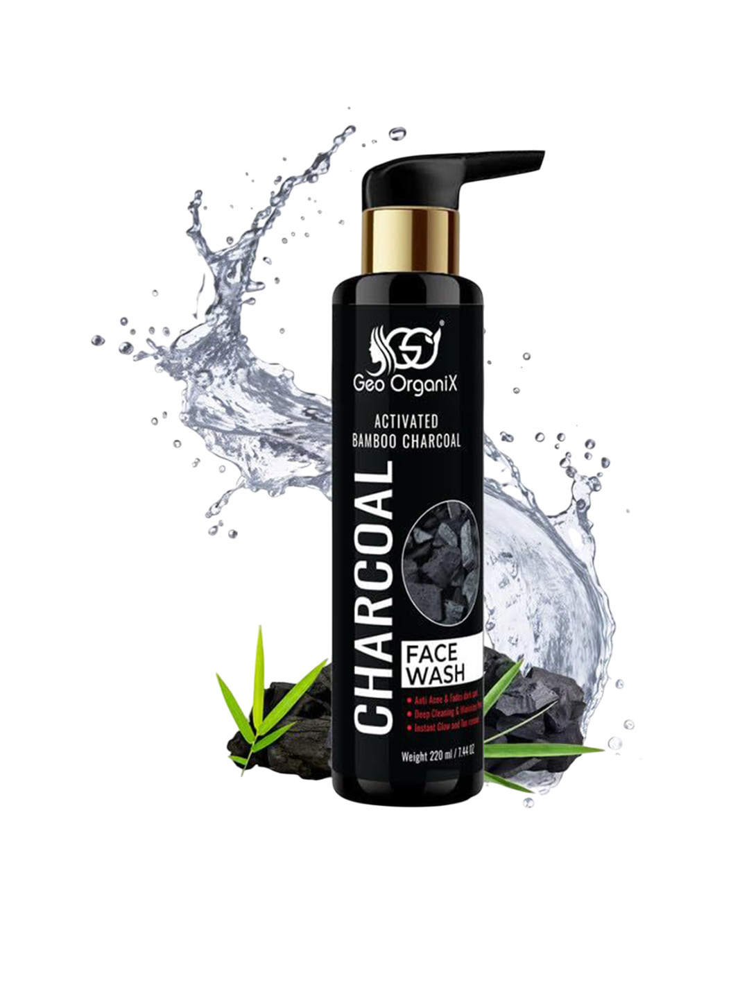 Geo OrganiX Charcoal Deep Cleansing Face Wash - 100 ml