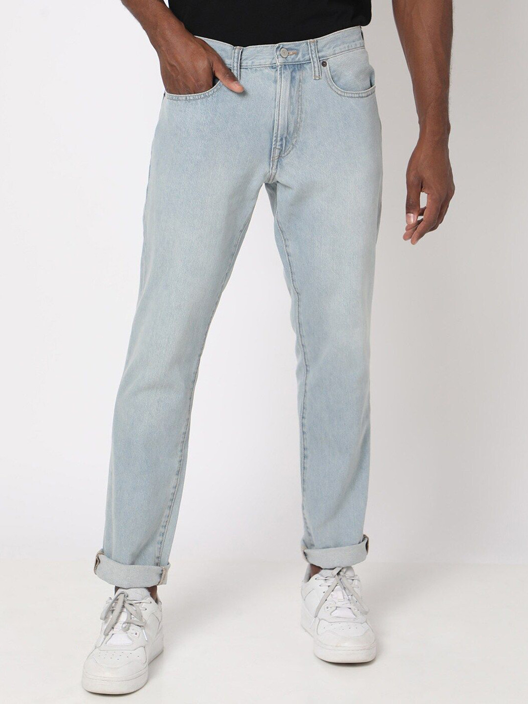 GAP Men Heavily Washed Pure Cotton Slim Fit Jeans