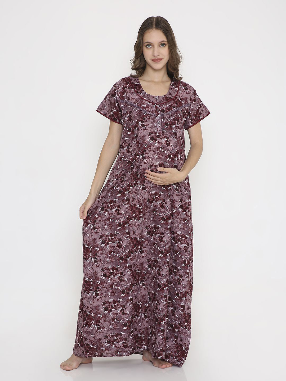 NIGHTSPREE Printed Maxi Nightdress