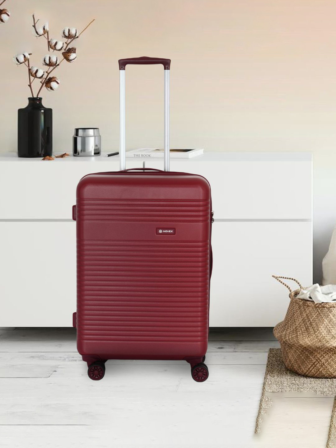 NOVEX Textured Hard-Sided Medium Trolley Bag