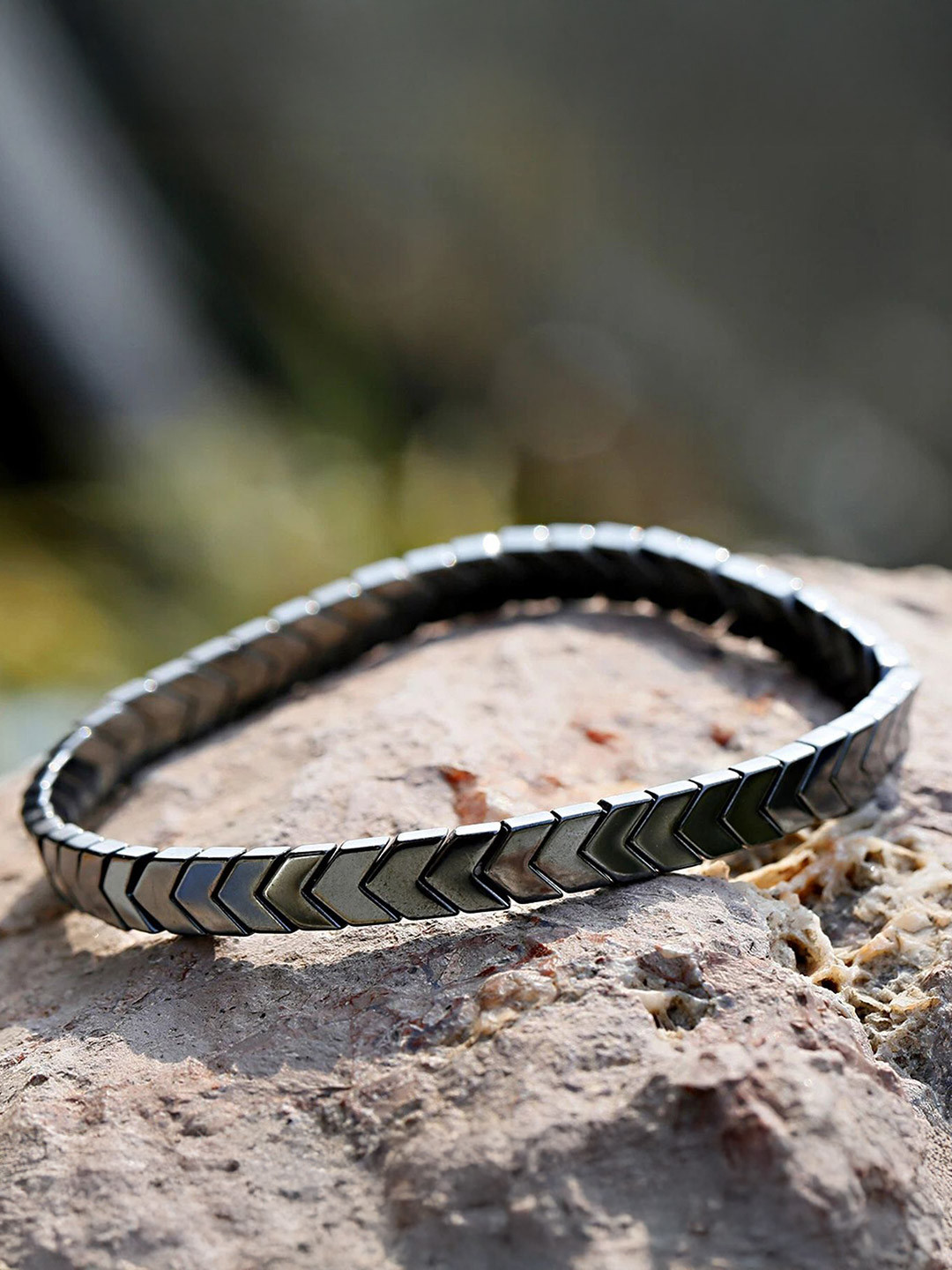 VAMA Men Silver-Plated Bracelet