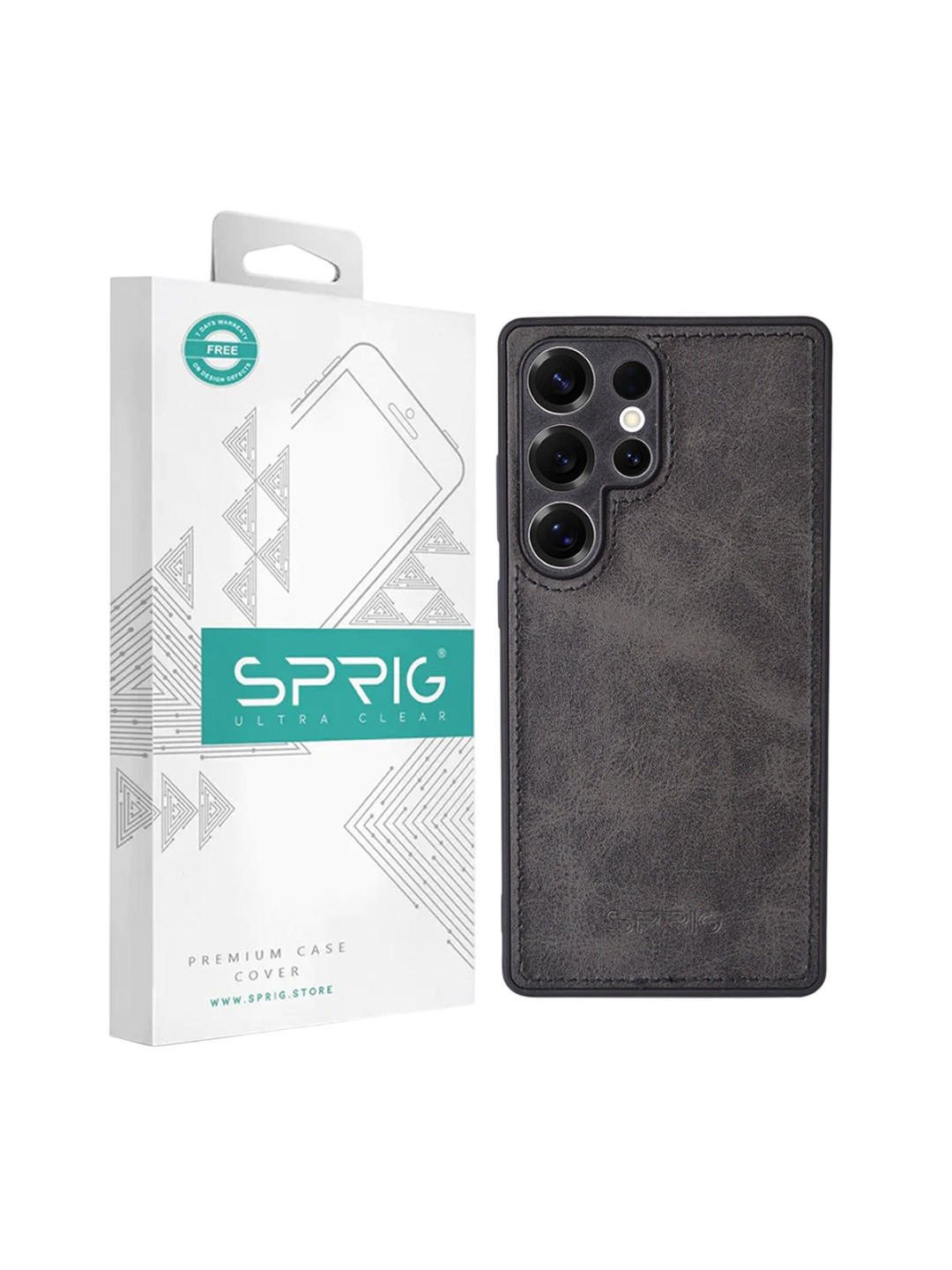 SPRIG Samsung Galaxy S25 Ultra Matte PU Leather Back Cover